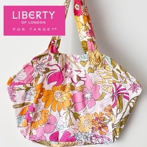 Liberty of London for Target Happy Colorful Retro Floral Zip Tote Bag Rare
